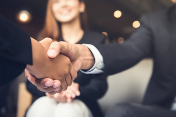 Businessmen Shaking Hands After a Meeting