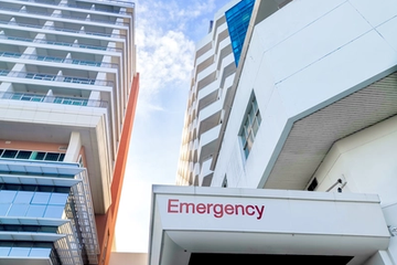 Close-Up of an Emergency Hospital Building