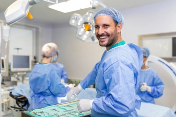 Confident Doctor Prepared for Surgery