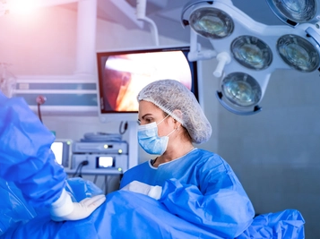 Medical Team Performing Surgical Operation in a Modern Operating Room