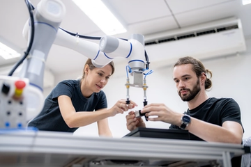 High-Tech Robotic Arm with Artificial Intelligence and Computer Processor Unit